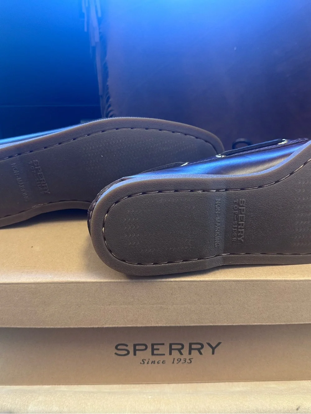 Sperry Men’s Burgundy Leather Boat Shoes with Dark Laces